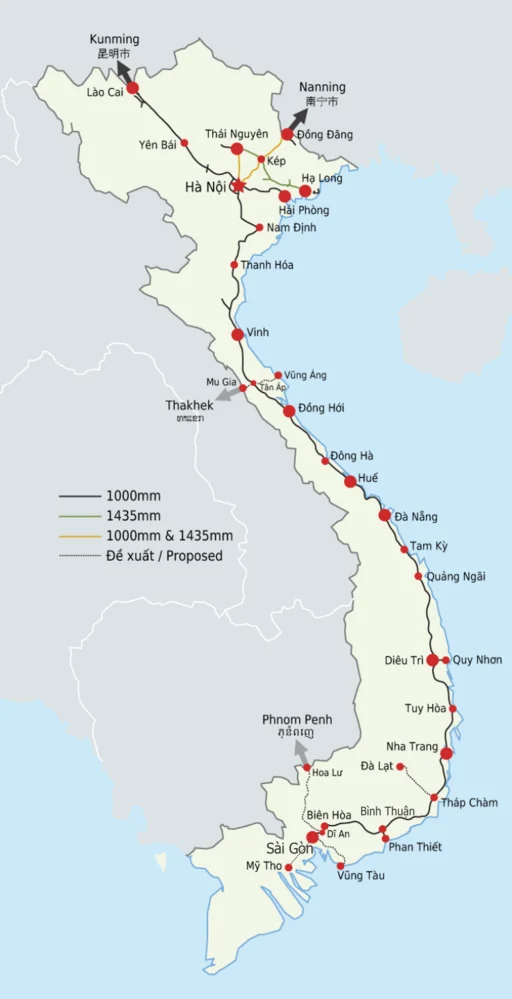 Vietnam Railway Map