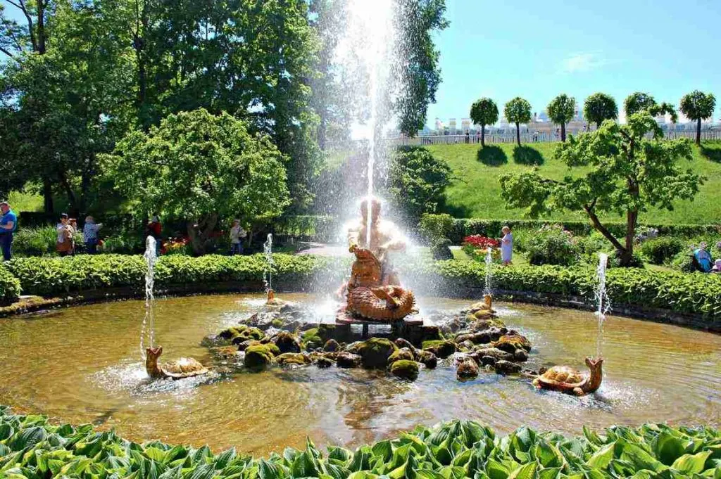 Fountains in the Lower Park at Peterhof Palace