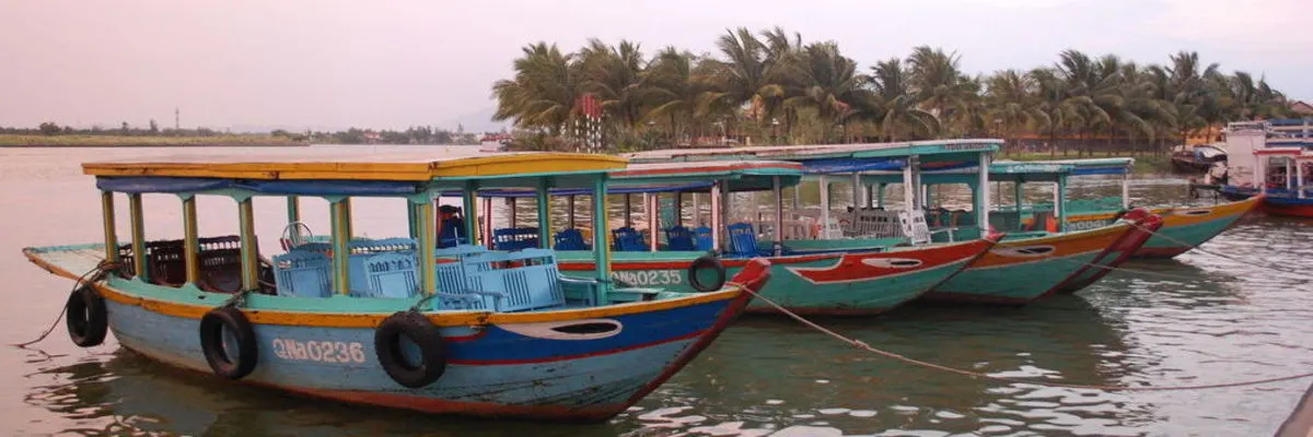 Sunset Over Hoi An with Boats