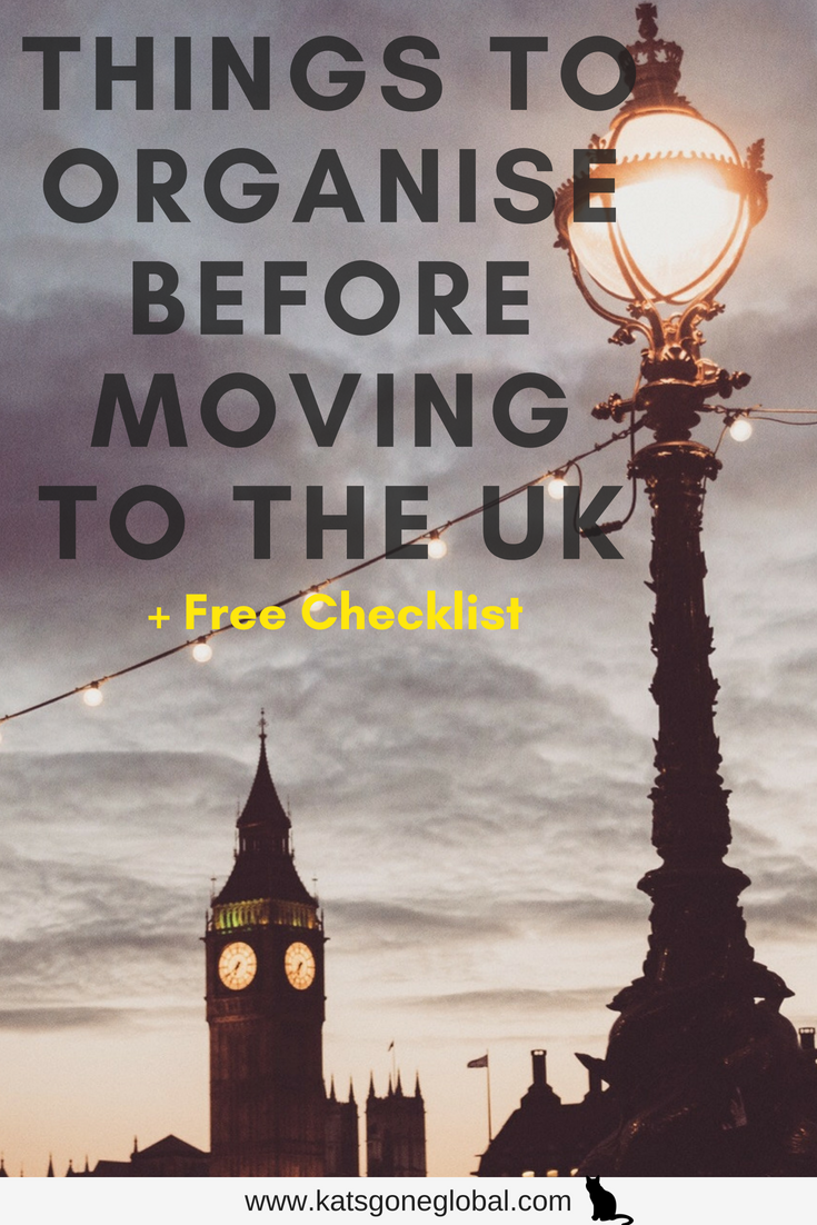 Things to Organise Before Moving to the UK
