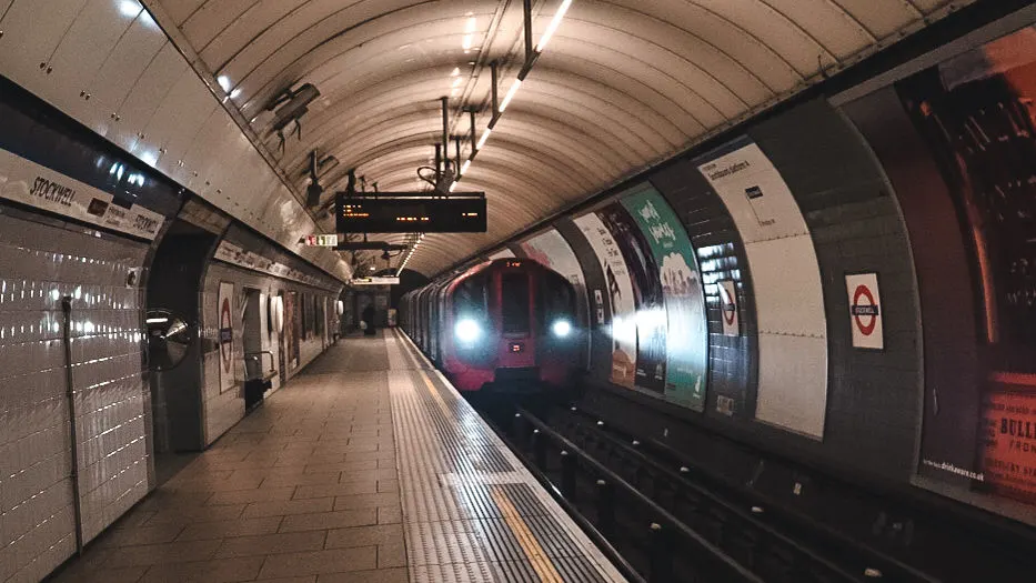 Catching the tube in London