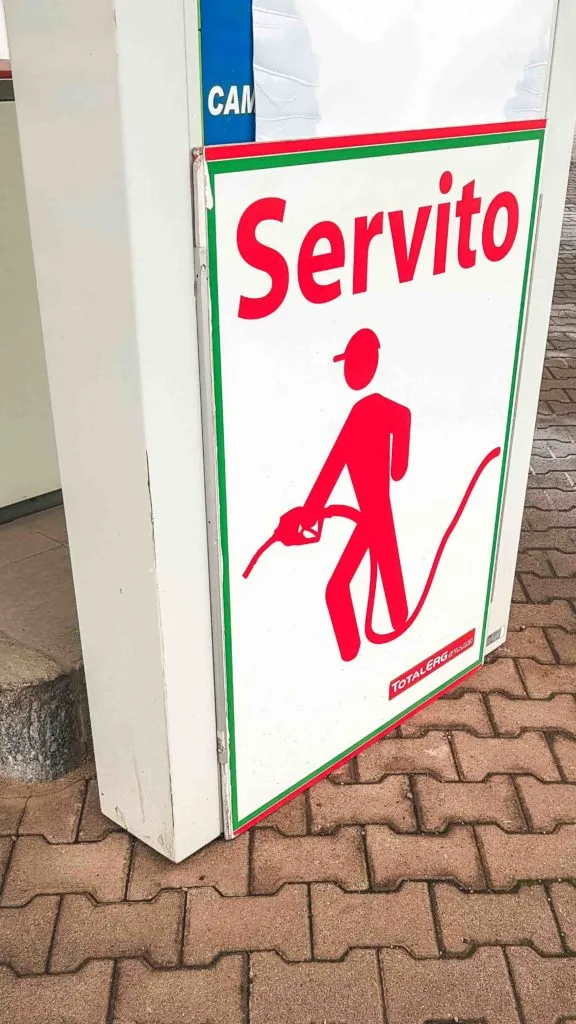 Attendant service will look like this at an Italian service station