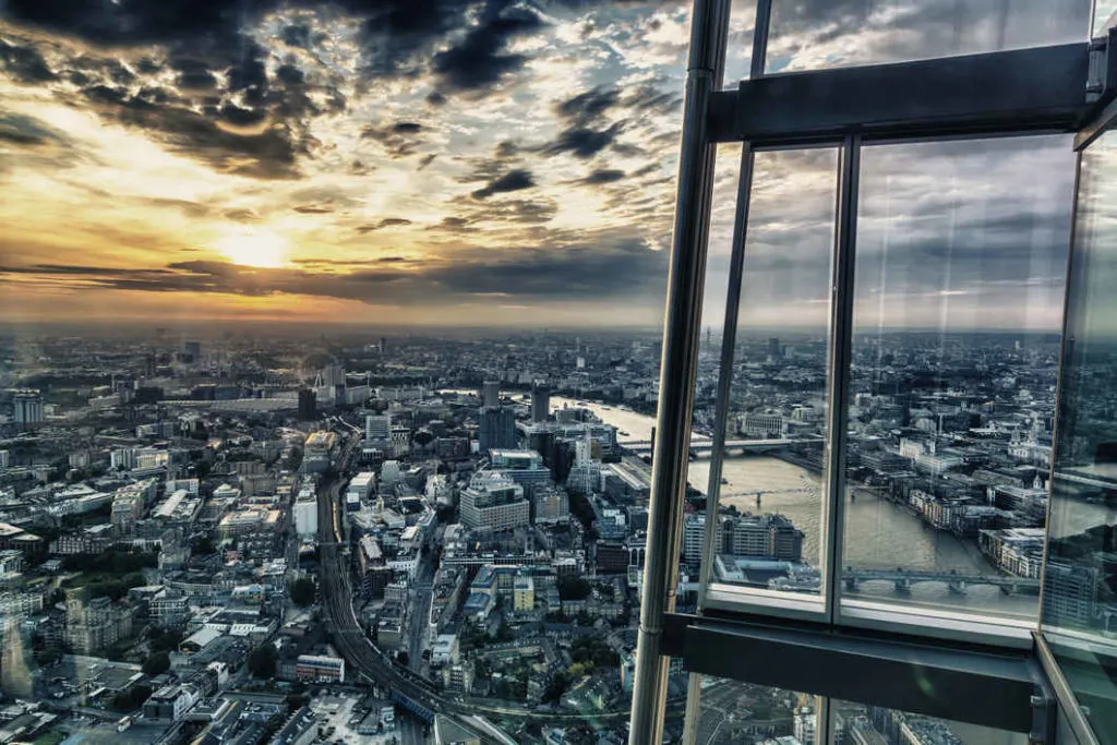 The view from the viewing platform at the Shard. 