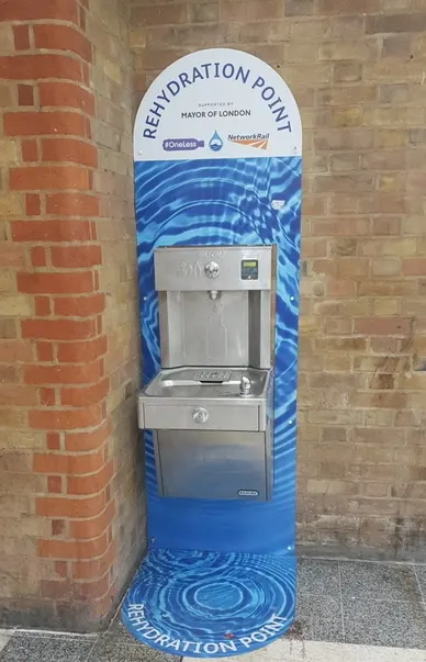 Water Fountain at National Rail Station in the UK
