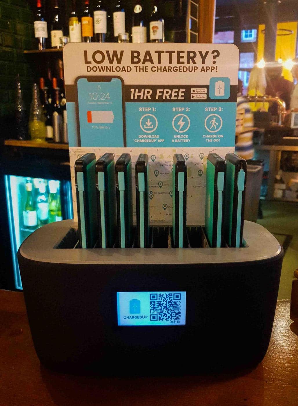 ChargedUp Station at a pub in London