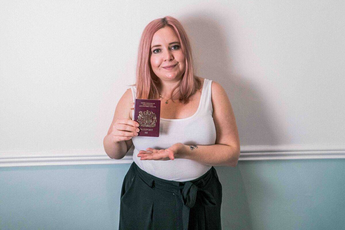Kat with her British Passport
