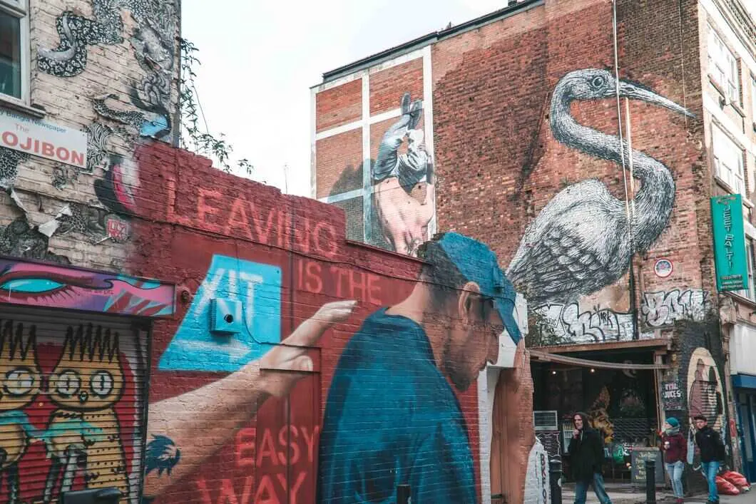 Shoreditch is a hotspot for street art, get lost on the side streets and discover the new artworks. 