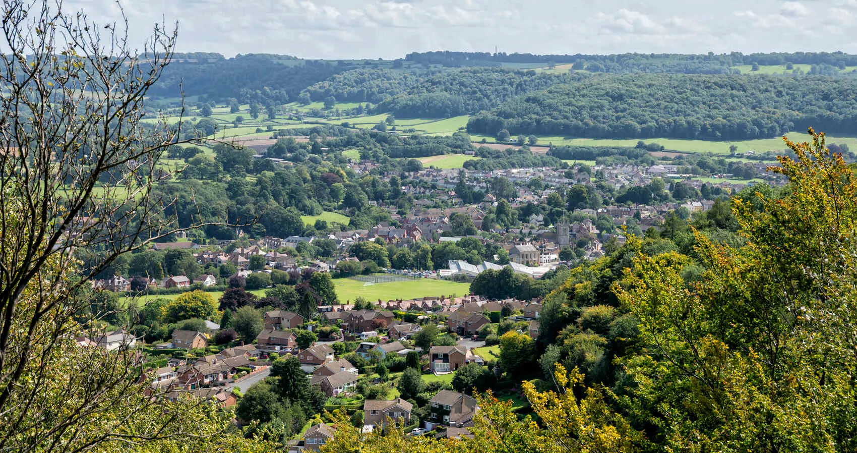 View of the Dursley in the Cotswolds Gloucestershire