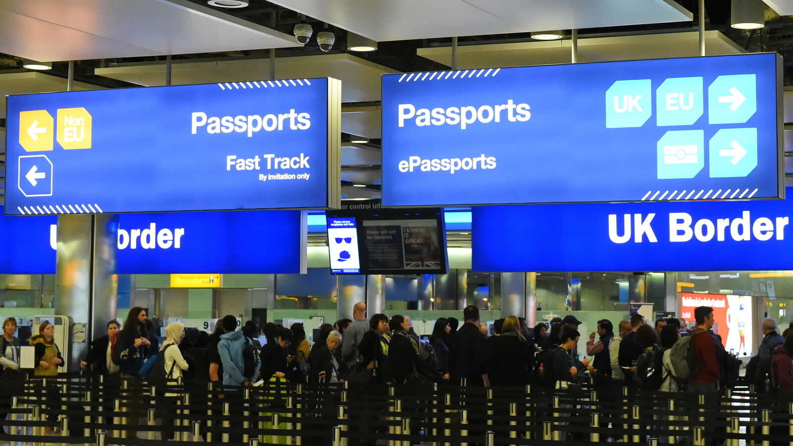 UK Border gates at Heathrow