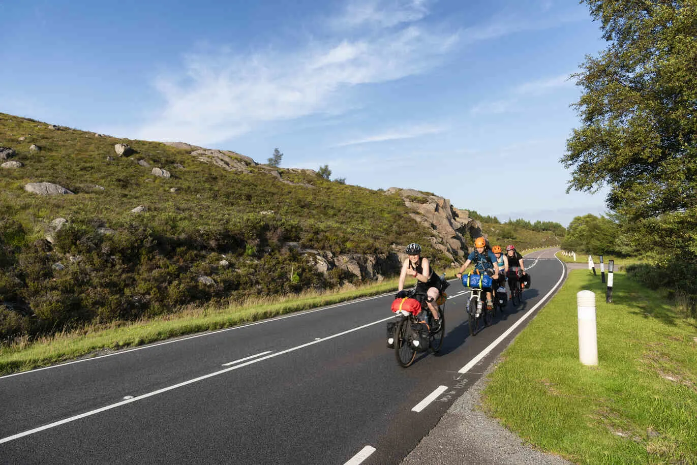 Tourist on a Cycle holiday in Scotland