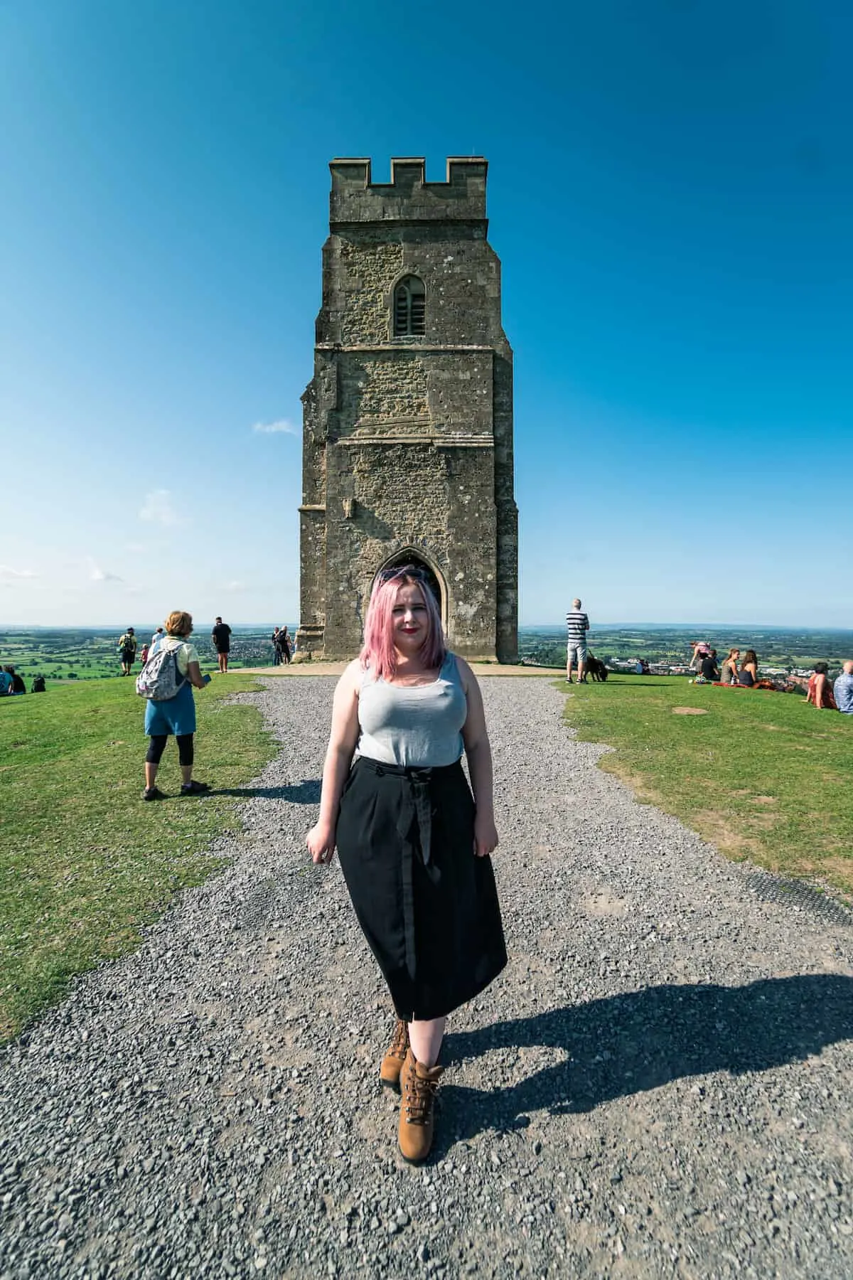 Kat at glastonbury tor