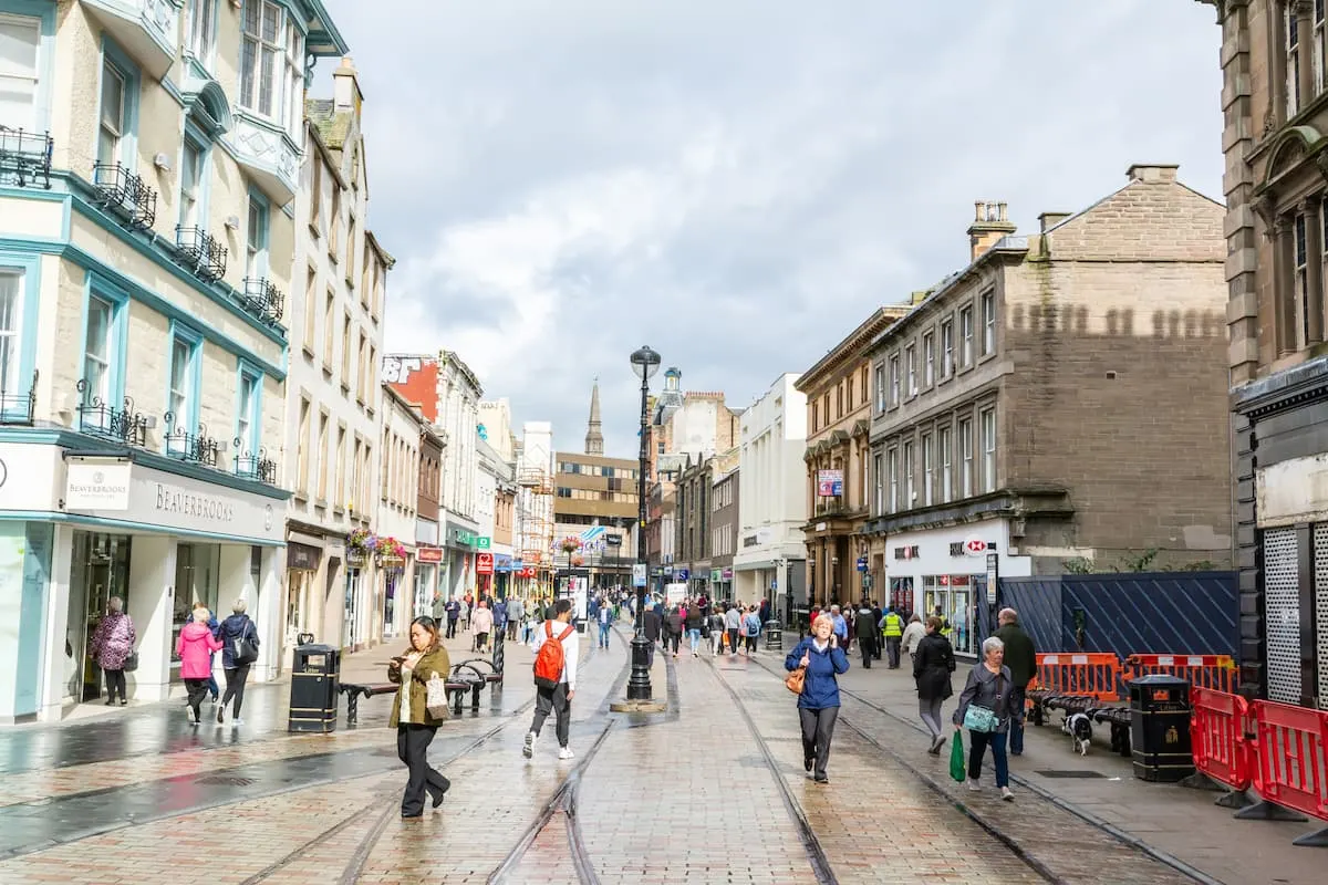 Murraygate pedestrian street in Dundee
