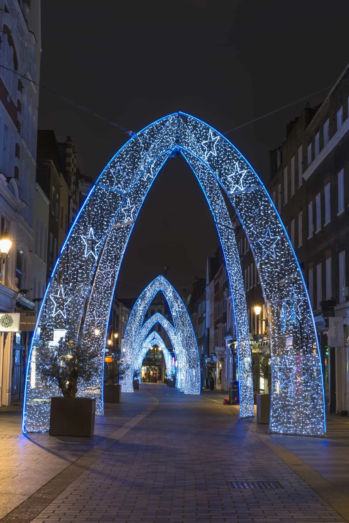 Christmas lights on South Molton Street, London
