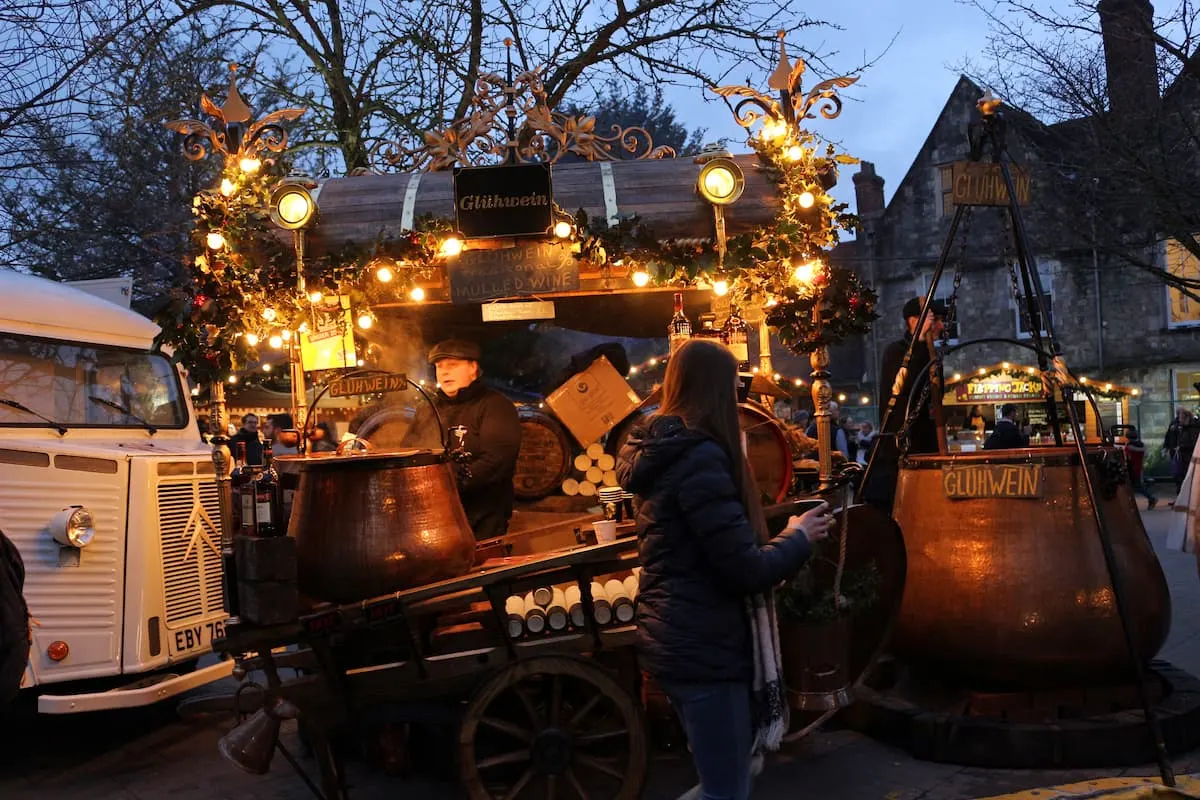 Wine stall at Winchester Christmas Market