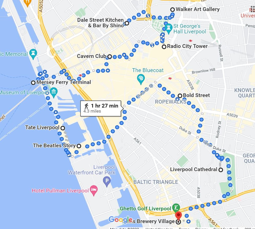 Liverpool Walking Map
