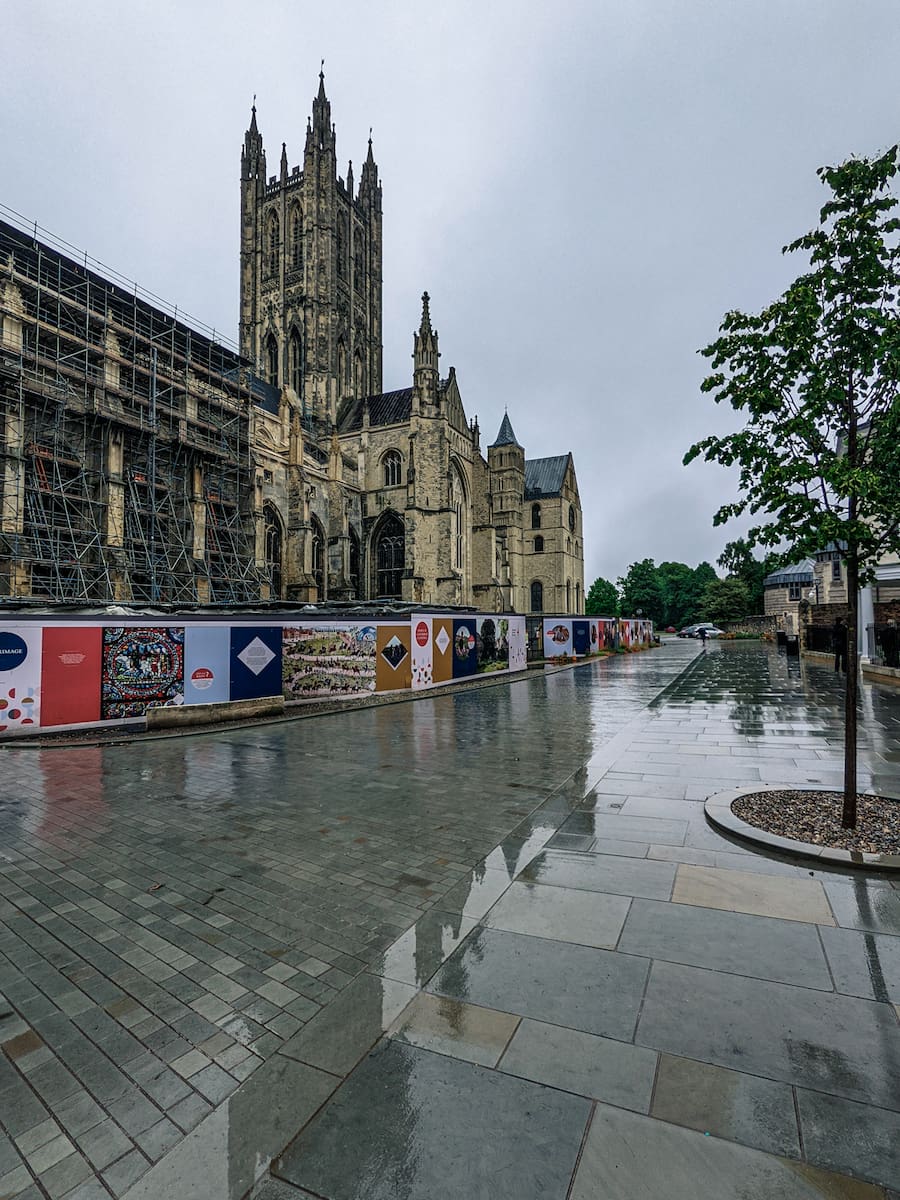 Canterbury Cathedral in the rain