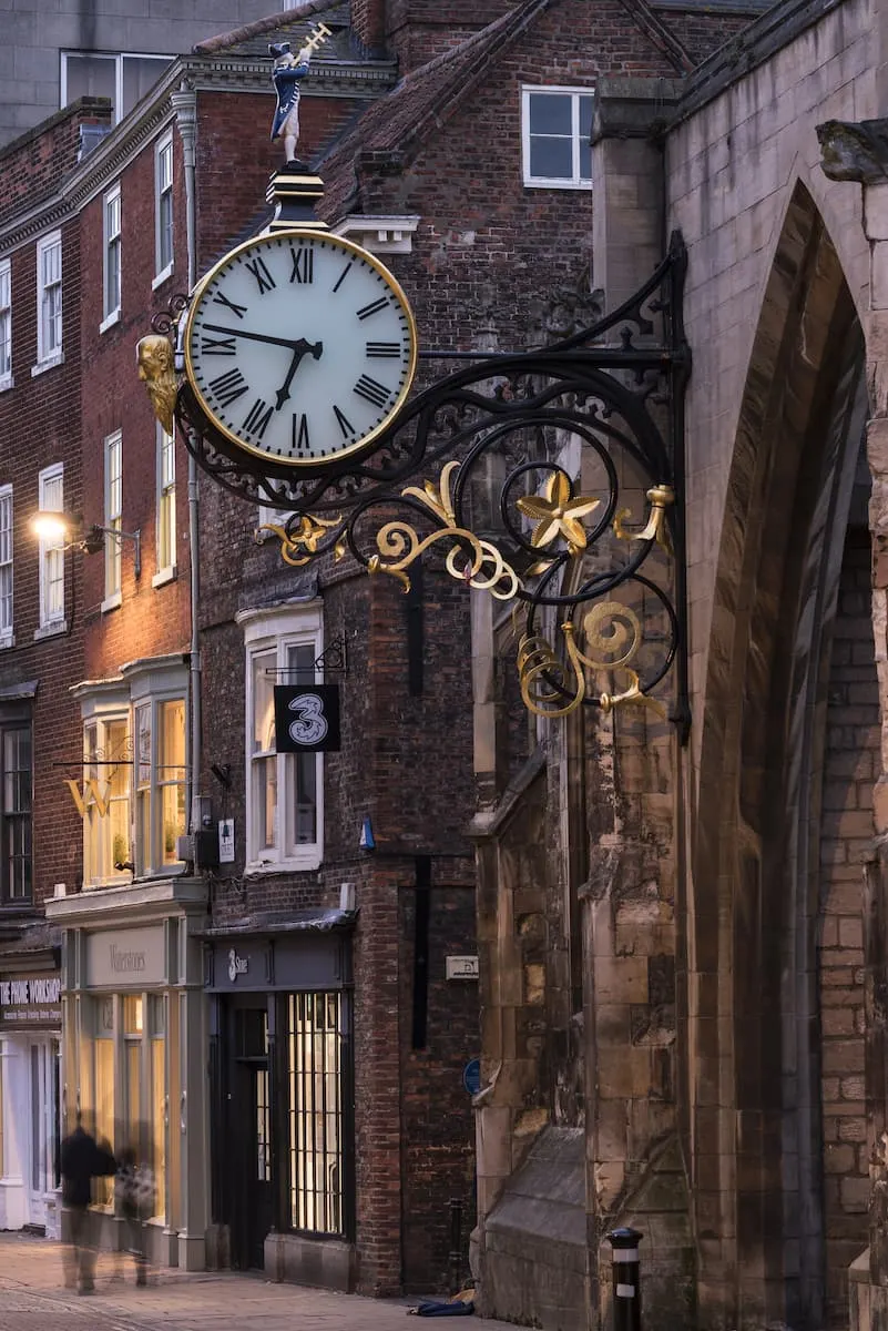 old town clock in York