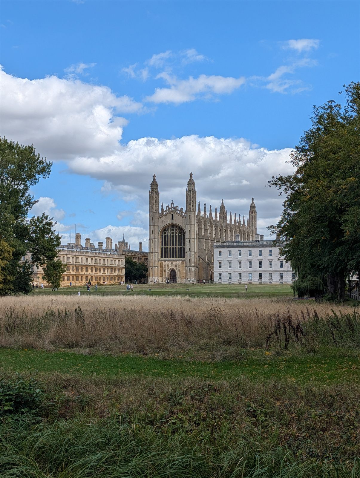 King's College Chapel seen across the meadow from the Backs in Cambridge