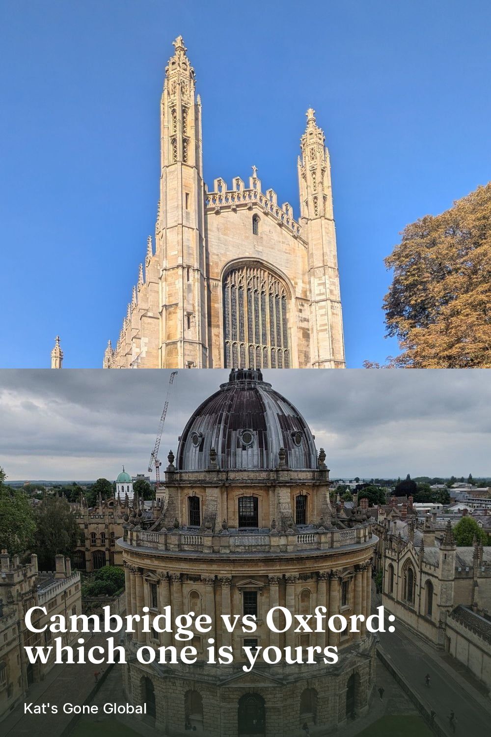 Cambridge vs Oxford: which one is yours